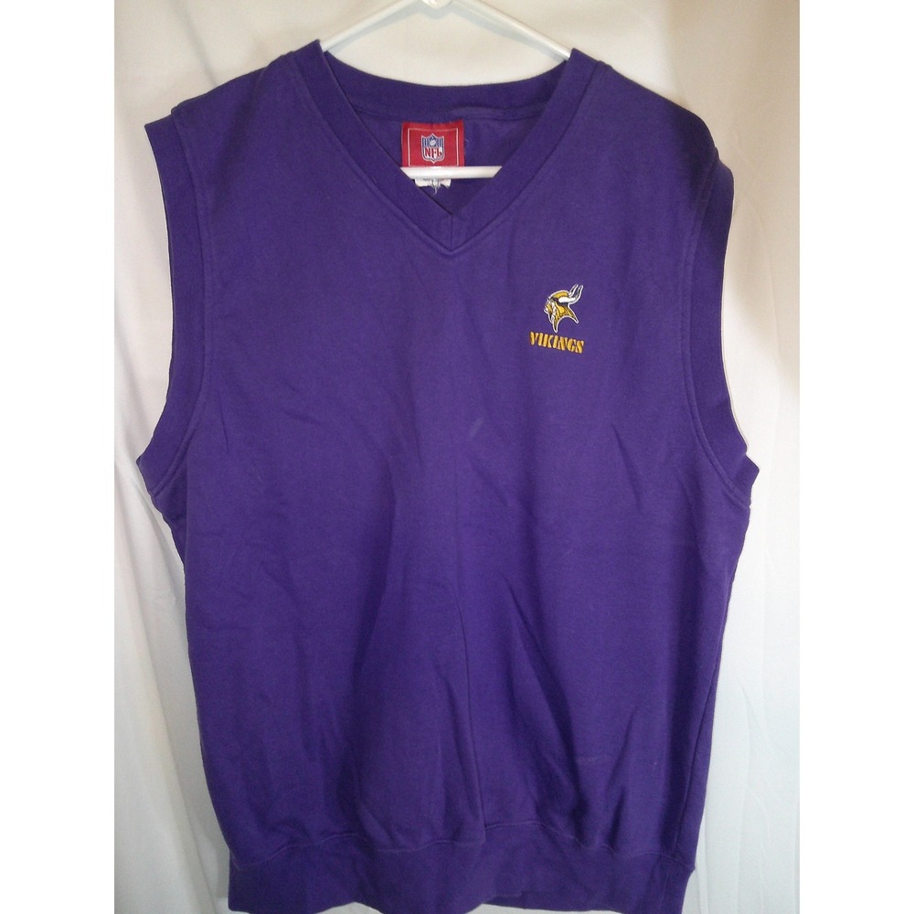 Vintage NFL Vikings Vest Sleeveless Sweater Purple NFL Football Fan Apparel L‎